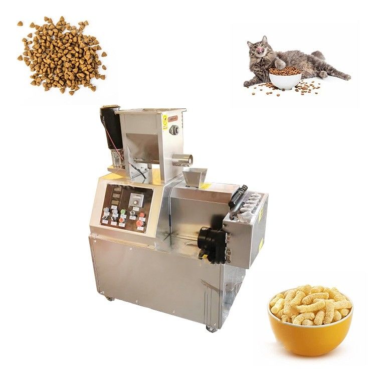 5.5kw Snack Bar Двойной винтовой экструдер Надувные кукурузные чипсы закуски Модель для приготовления пищи
