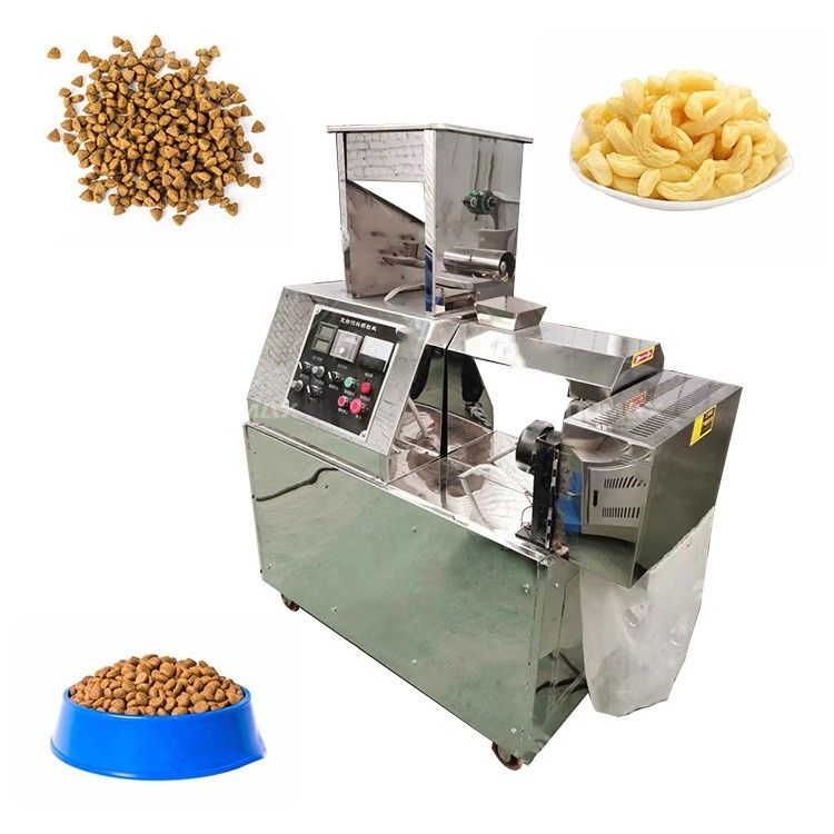 5.5kw Snack Bar Двойной винтовой экструдер Надувные кукурузные чипсы закуски Модель для приготовления пищи